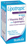 Health Aid Lipotropic Vitamins B&C with Lipotropics 60's