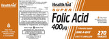 Health Aid Super Folic Acid 400ug 270's