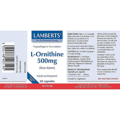 Lamberts L-Ornithine 500mg 60's