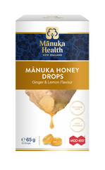 Manuka Health Products MGO 400+ Manuka Honey Drops Ginger & Lemon 65g 15's