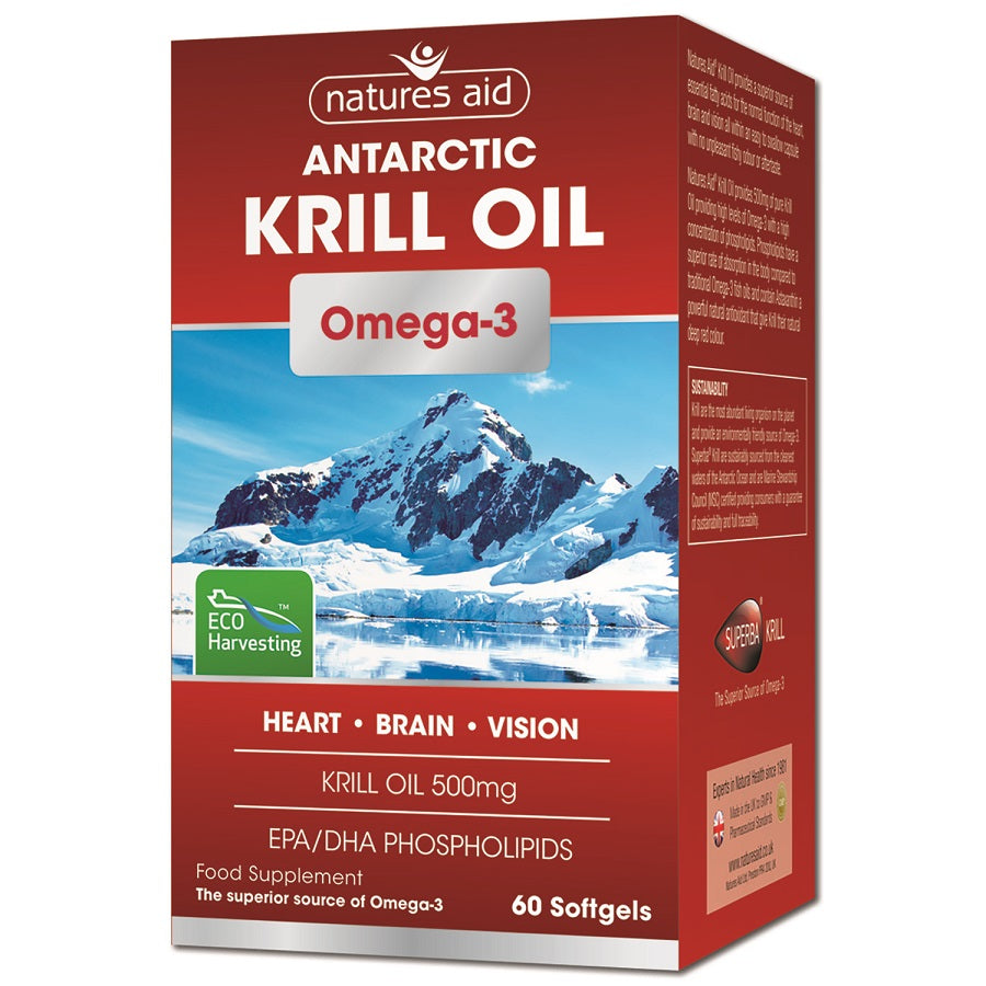 Natures Aid Krill Oil Omega-3 500mg 60's