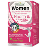 Natures Aid Women Multi-Vitamin, Minerals & Herbal Formula with Superfoods 60's