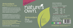 Nature's Own Antioxidant Plus Coenzyme Q10 30's