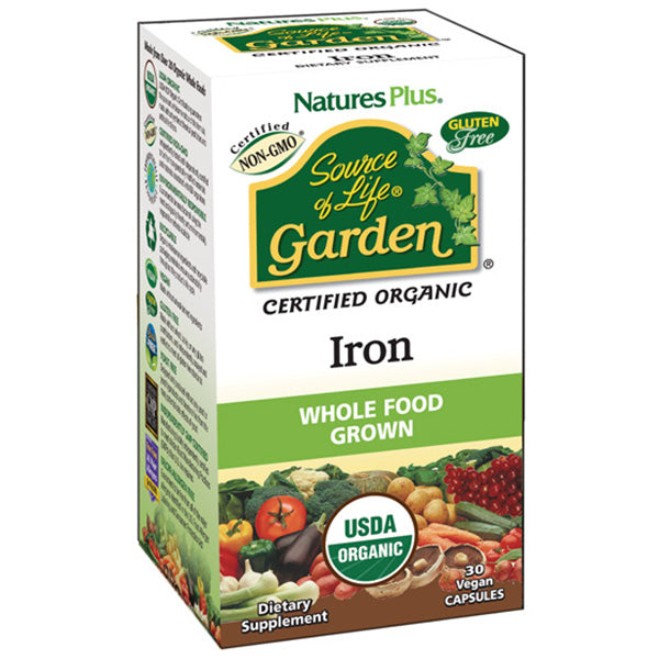 Nature's Plus Source of Life - Certified Organic Iron 30's