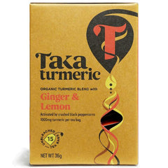 TAKA Turmeric Ginger and Lemon Teabags 15's